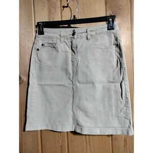Boden khaki brown jean skirt size 6 regular mini